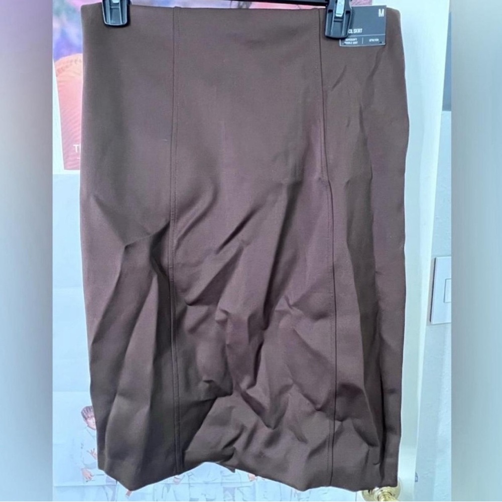 Express Chocolate Brown Pencil Skirt